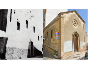 fig.1: l’antica chiesa di S. Maria del Monte prima e dopo la ricostruzione - fig.1: the ancient church of S. Maria del Monte, before and after its reconstruction