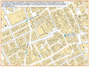 fig.2: Il triangolo spaziale tra la chiesa di S. Anna, via Madonna della Neve e via S. Margherita Fig. 2: the spatial triangle between the church of S. Anna, Madonna della Neve street and S. Margherita street