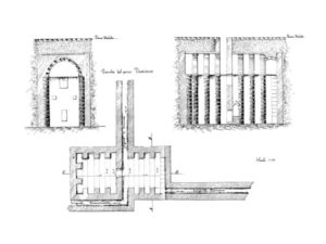 fig.2: Giuseppe Nervegna, Pozzo Traiano, planimetria e sezioni, 1898